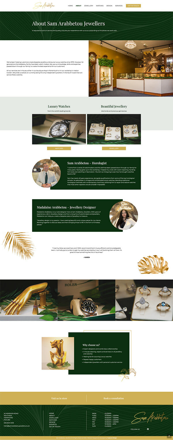 Sam Arabbeotou Beautiful Jewellery Website