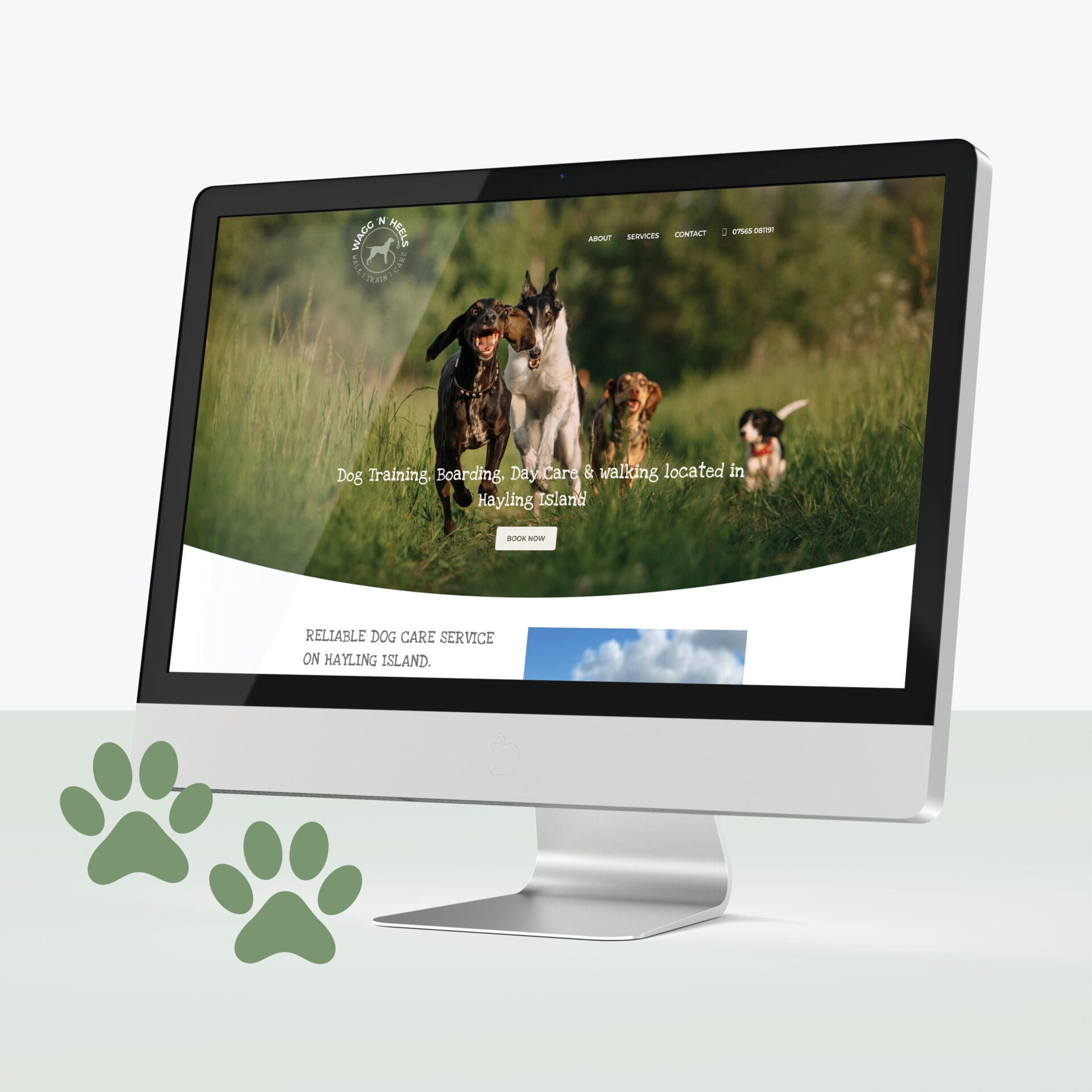 Wag N Heels Website Mockup