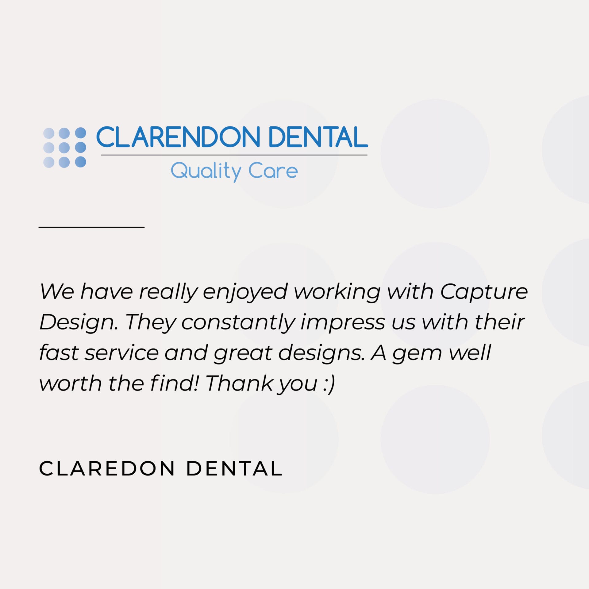Claredon Dental Testimonial Image