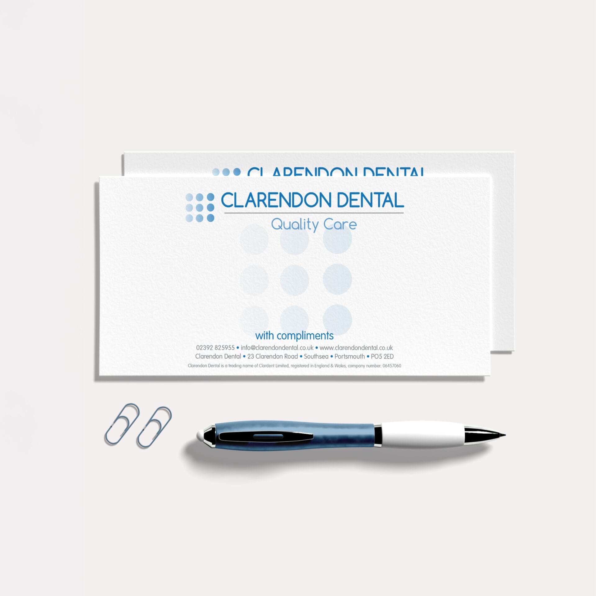Claredon Dental Compliment Slips