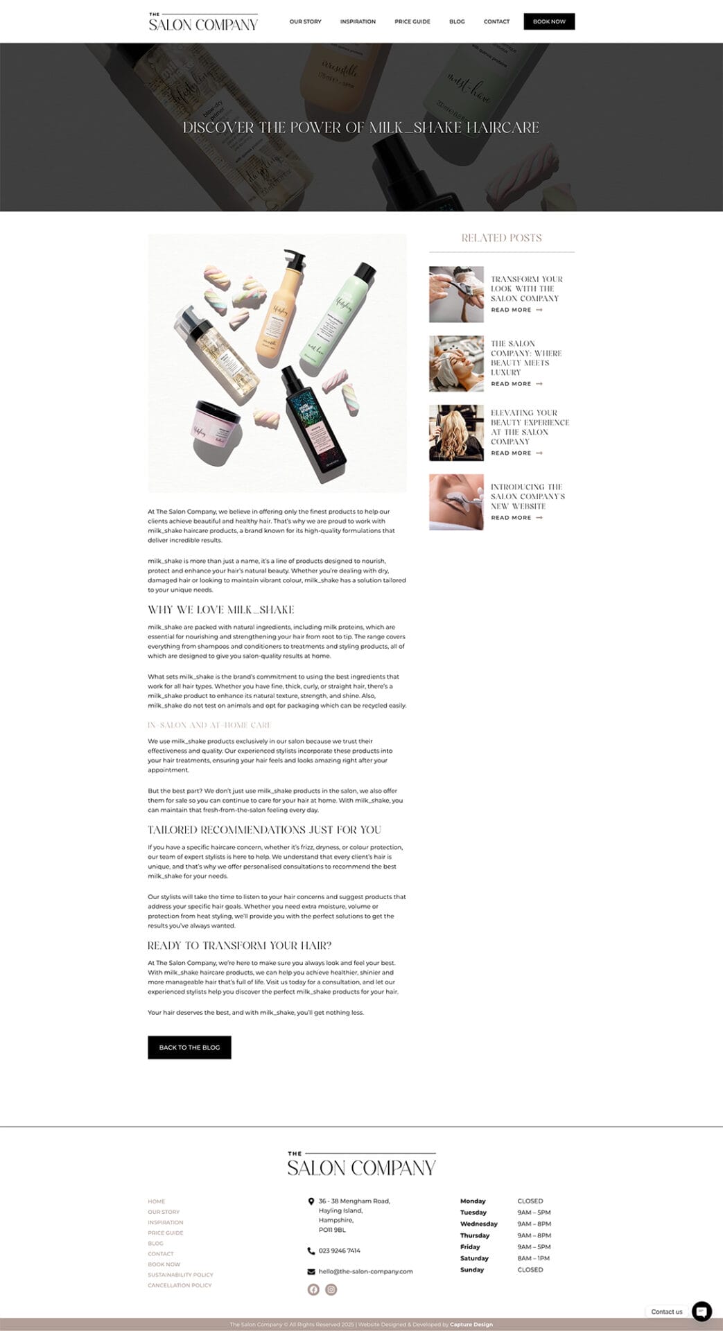 The Salon Company Blog Post Example